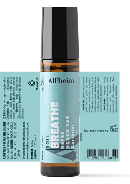 Breathe Terapi Roll/ Uçucu Yağ Karışımı/ Roll-On/ 10 ml