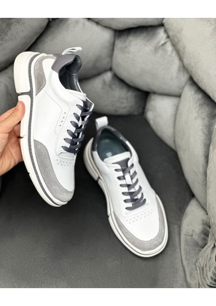 0132 Deri Beyaz Erkek Sneaker Ayakkabı fiyatları
