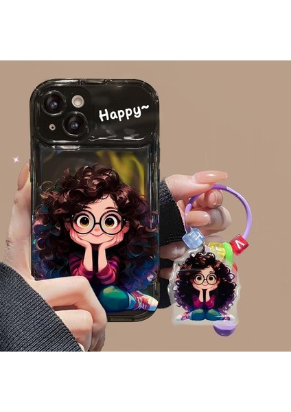 iPhone 14 Darbeye Dayanıklı Ayna Telefon Kılıfı Sarkıtlı (Yurt Dışından)