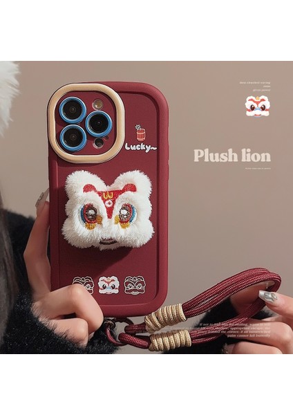 iPhone 12 Pro Aslan Darbeye Dayanıklı Kırmızı Telefon Kılıfı (Yurt Dışından) modelleri