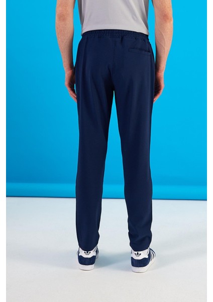 Erkek Alfred Navy Beli Lastikli Slim Straight Gofre Pantolon fırsatları