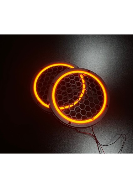 20CM Neon Işıklı Hoparlör ve Midrange Kapağı 1takım (2ADET)