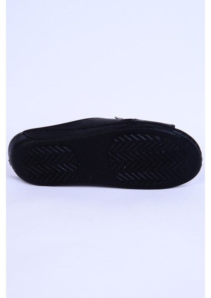 08-086 Deri Rahat Taban Jelli Siyah Günlük Kadın Terlik fırsatları