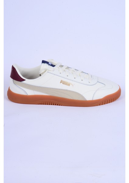 389406-08 Puma Clup Deri Rahat Taban Bağcıklı Beyaz Günlük Erkek Spor Ayakkabı