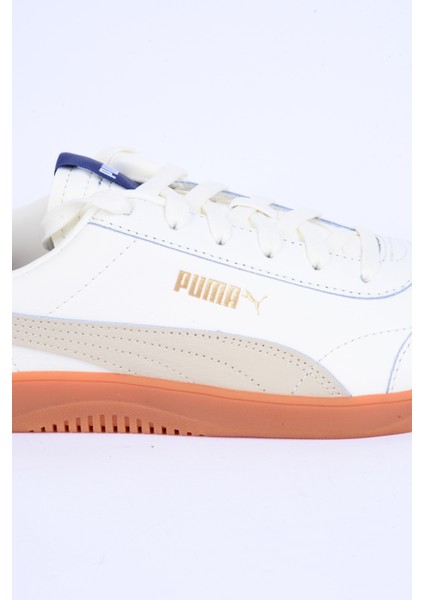 389406-08 Puma Clup Deri Rahat Taban Bağcıklı Beyaz Günlük Erkek Spor Ayakkabı