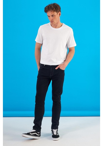 Erkek Edward Black Slim Straight Jean Pantolon fiyatları