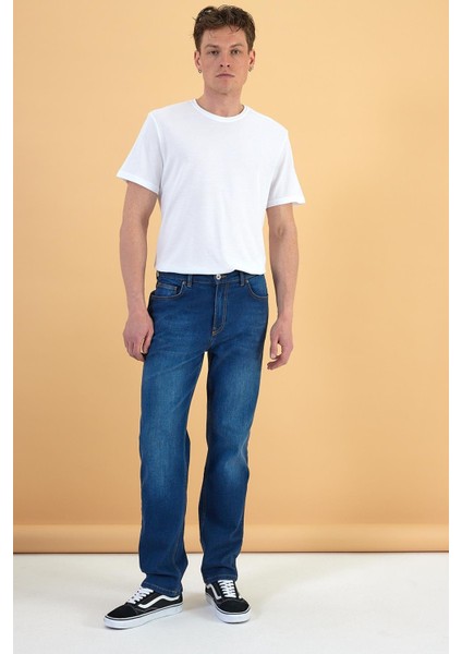 Erkek Kalimnos Dark Blue Comfort Fit Jean Pantolon fiyatları