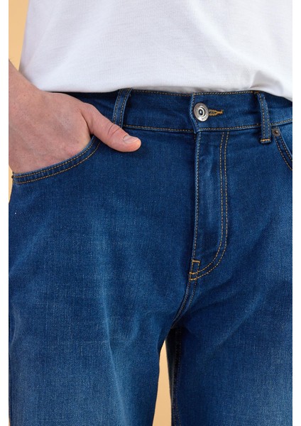 Erkek Kalimnos Dark Blue Comfort Fit Jean Pantolon modelleri