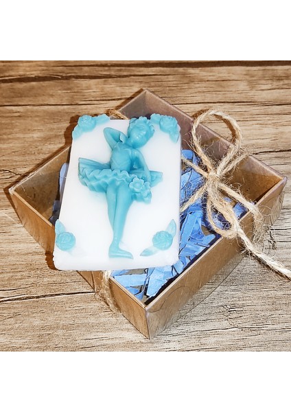 Huzur Sabun, Balerin Kız Desenli Hediyelik ve Doğal El Yapımı Kokulu Sabun (Lacivert ve Mavi) indirimleri