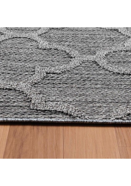 Balkon Teras Bahçe Mutfak Dış Mekan Halısı Iskandinav Desenli Gri Renkli Halı modelleri