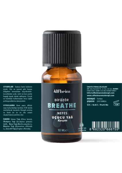 Breathe Uçucu Yağ Karışımı/ Difüzör Yağı/ Buhurdanlık Yağı/ 10 ml fiyatları