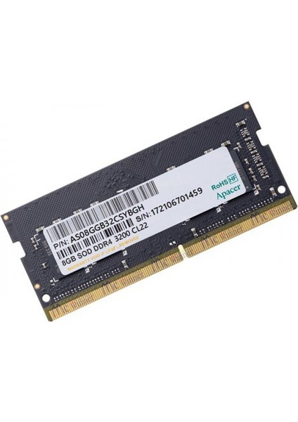 8gb (1X8GB) 3200MHZ CL22 Ddr4 Notebook Sodımm Ram (ES.08G21.GSH)