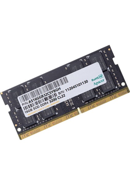 16GB (1X16GB) 3200MHZ CL22 Ddr4 Notebook Sodımm Ram (ES.16G21.GSH)
