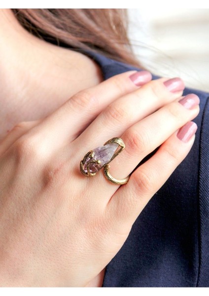 Doğal Taş Ametist Dev Boy Doğal Taşlı Antik Ayarlanabilir Yüzük Dtdba fiyatları