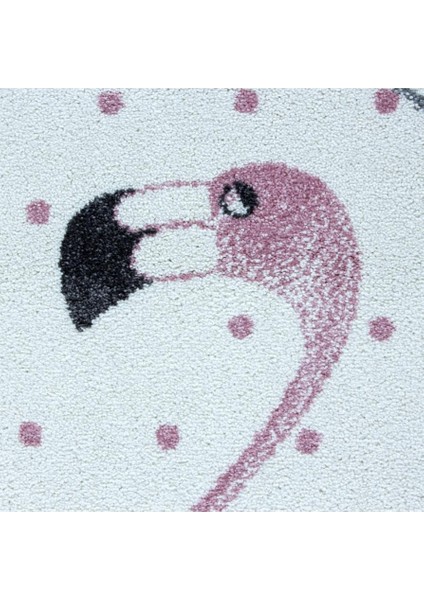 Flamingo Yıldız Desenli Çocuk Odası Halısı Pembe Gri Beyaz Renkli Halı fiyatları