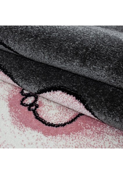 Yıldız ve Fil Desenli Çocuk Halısı Gri-Pembe-Beyaz fiyatları