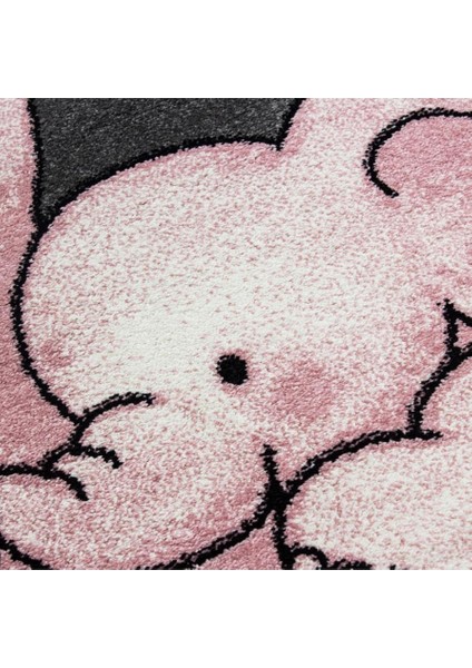 Yıldız ve Fil Desenli Çocuk Halısı Gri-Pembe-Beyaz indirimleri