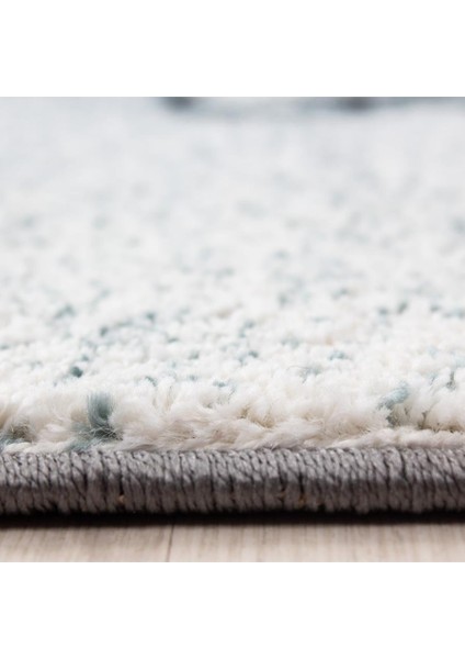 Fil ve Yıldız Desenli Çocuk Halısı Gri-Mavi-Beyaz modelleri