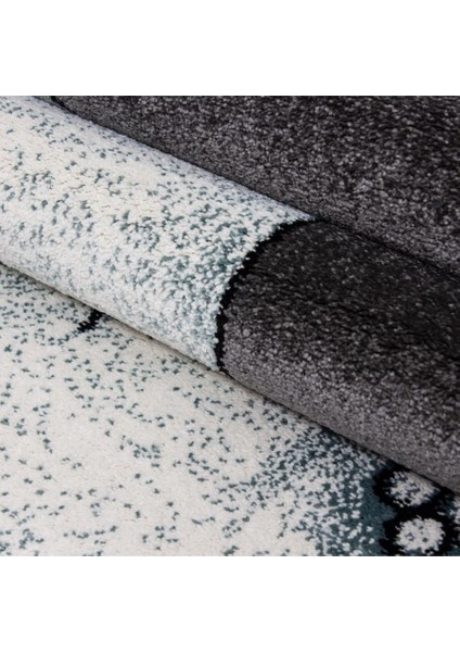 Fil ve Yıldız Desenli Çocuk Halısı Gri-Mavi-Beyaz fırsatları