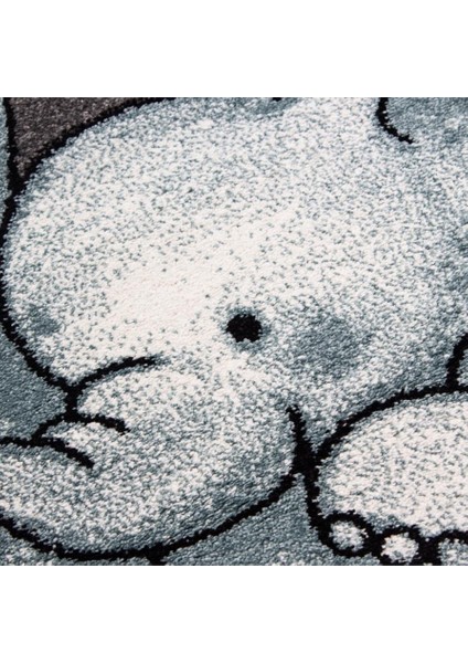 Fil ve Yıldız Desenli Çocuk Halısı Gri-Mavi-Beyaz indirimleri