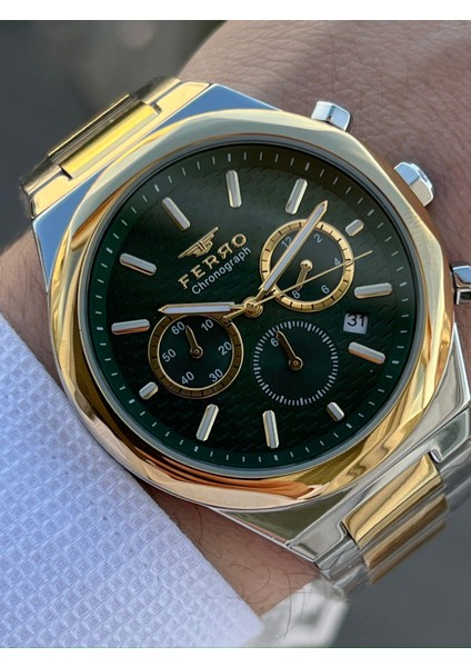 Çelik Kordon Iç Fonksiyonlar Aktif Takvimli 30 mt Su Geçirmez Erkek Kol Saat EFM31458-D6