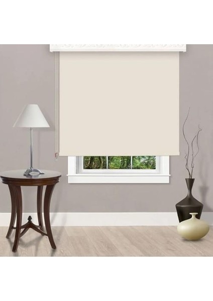 Krem Mat Stor Perde Etek Dilimsiz Güneşlik Perde Güneşlik Stor Perde modelleri
