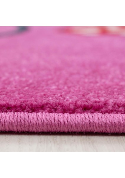 Sevimli Baykuş Kalpler ve Kelebek Çocuk Halısı Lila Pembe fırsatları
