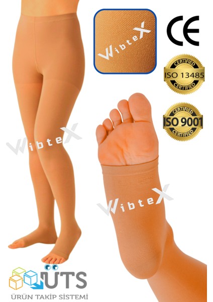 Varis Çorabı Külotlu Burnu Açık (Ten Rengi) Orta Basınç Ccl2(Çift Bacak)