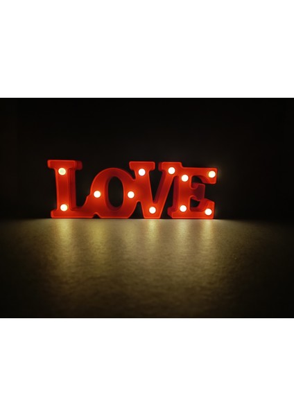 Love Yazılı LED Işıklı Dekor