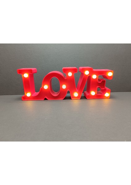 Love Yazılı LED Işıklı Dekor fırsatları