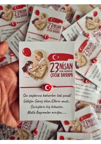 23 Nisan Hediyesi-25 Adet Ay Yıldız Bileklik