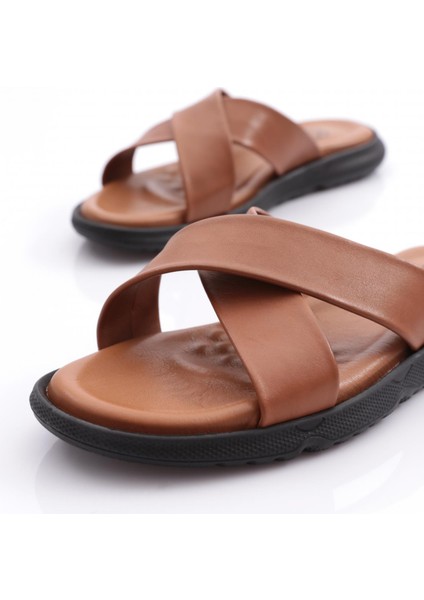 Hakiki Deri Comfort Rahat Taban Erkek Terlik 826