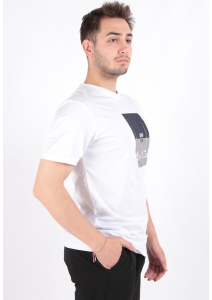 4076 Erkek Bisiklet Yaka T-Shirt modelleri