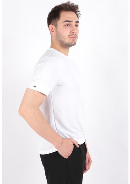 4127 Erkek Bisiklet Yaka T-Shirt