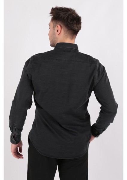 13254 Erkek Uzun Kol Denim Gömlek Ss
