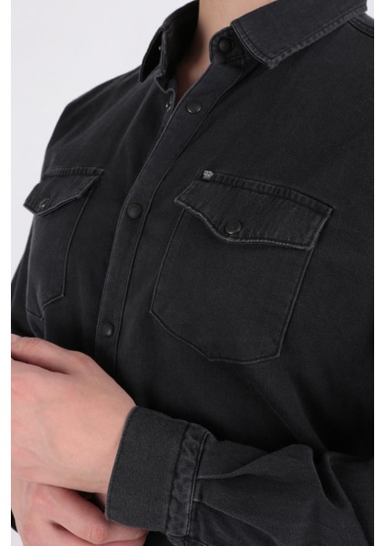 13254 Erkek Uzun Kol Denim Gömlek Ss