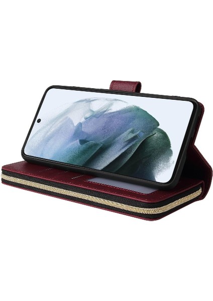 9 Kart ile El Kayışı ile Samsung Galaxy S21 Fe Için Telefon Kılıfı (Yurt Dışından)