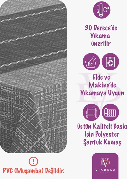 Günlük Kullanıma Uygun Gri Pratik Masa Örtüsü fırsatları