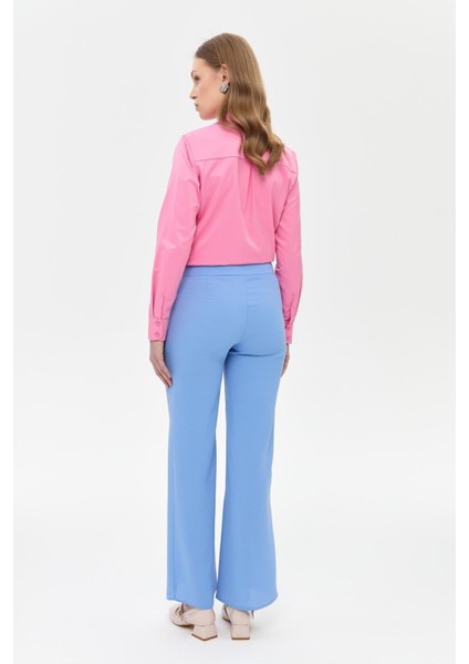 Bol Paça Klasik Pantolon - Mavi indirimleri