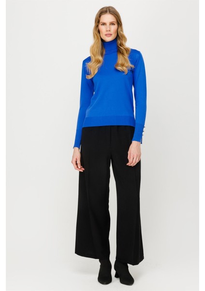 Tam Balıkçı Basic Triko Kazak-SAX