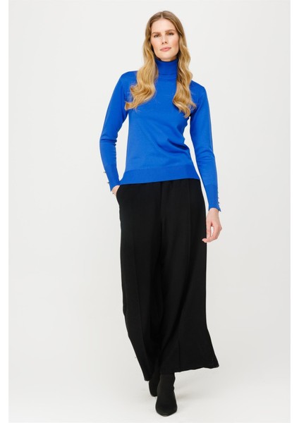 Tam Balıkçı Basic Triko Kazak-SAX fırsatları