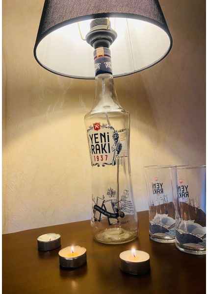 Design Shops Şık Şişe Tasarım Abajur (Yeni Rakı)