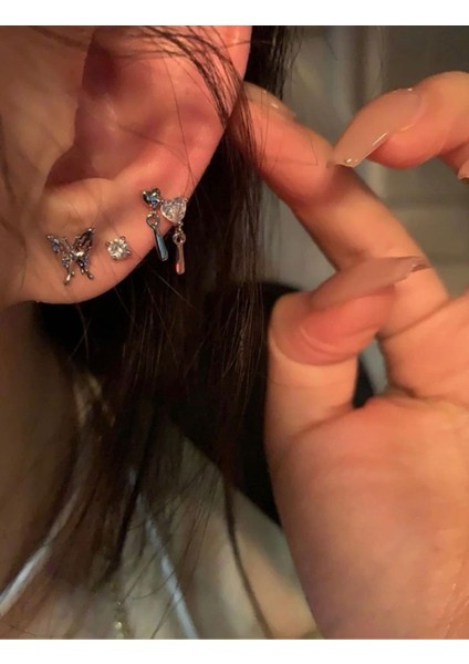 Gümüş Kaplama Küpe Seti modelleri