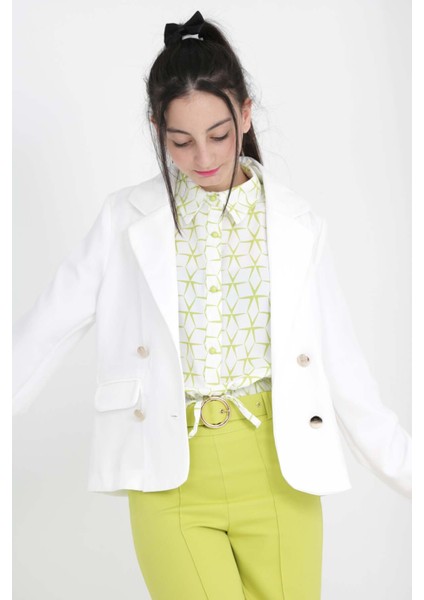Kız Çocuk 3'lü Set Takım Kombin Blazer Ceket-Bluz-Pantolon Bayramlık Özel Gün Takım ELBISE-TKM-0003 modelleri