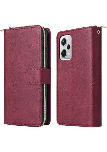 Xiaomi Redmi Için Not 12 Fermuarlı Cebi El Kayışı 9 Telefon Kılıfı (Yurt Dışından)