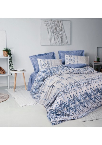 Ranforce Nevresim Takımı Çift Kişilik Cleo Mavi