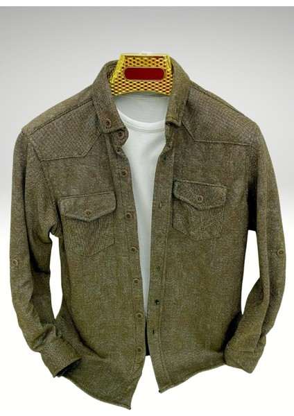 Erkek Çocuk Flanel Pamuk Çift Cep Kol Katlamalı GÖMLEK-GML-0015