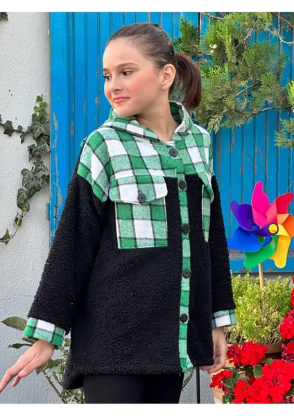 Kız Çocuk Mevsimlik Kapüşonlu Peluş Hırka-CKT-0009 indirimleri