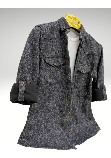 Erkek Çocuk Flanel Pamuk Çift Cep Kol Katlamalı GÖMLEK-GML-0015 fiyatları