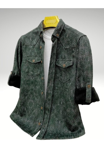 Erkek Çocuk Flanel Pamuk Çift Cep Kol Katlamalı GÖMLEK-GML-0015 fiyatları